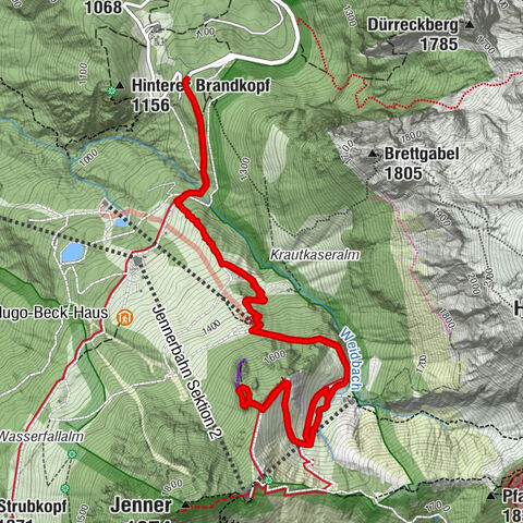 Schützensteig zum Kleinen Jenner
