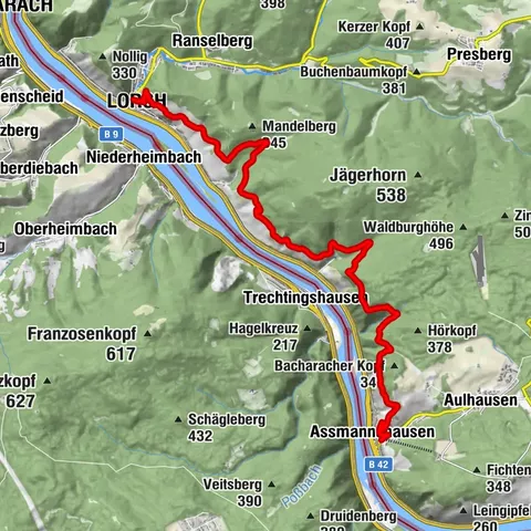 Rheinsteig Etappe 17 (nicht komplett) Lorch - Assmannshausen (NordSüd)