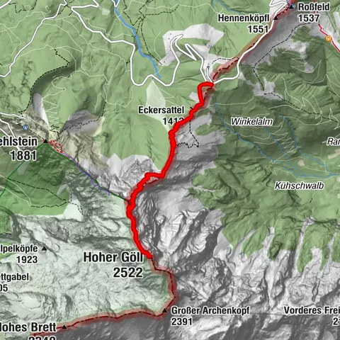 hoher Göll über Purtschellerhaus