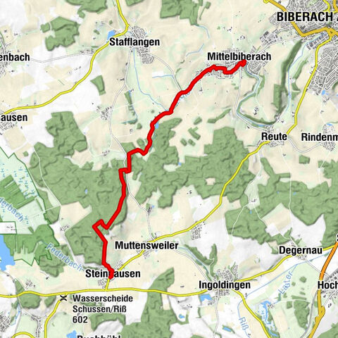 Ulrikaweg 2. Etappe: Mittelbiberach bis Steinhausen