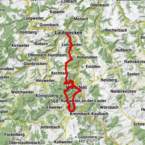 Pfälzer Höhenweg Etappe 07 Lauterecken - Wolfstein