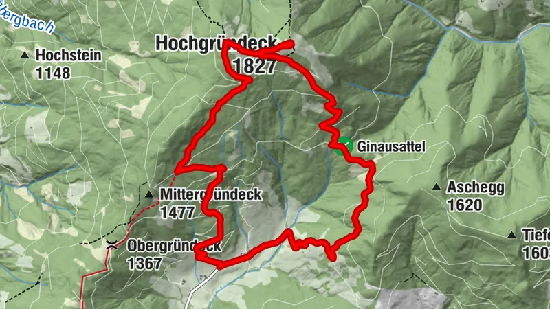 Hochgründeck (1827m) - von Ginau  SW6