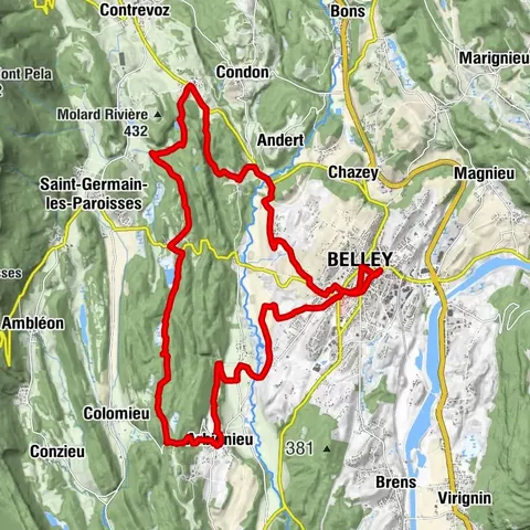 MTB-Strecke 5 rot - Der See von Armaille - Espace FFC Ain Forestière