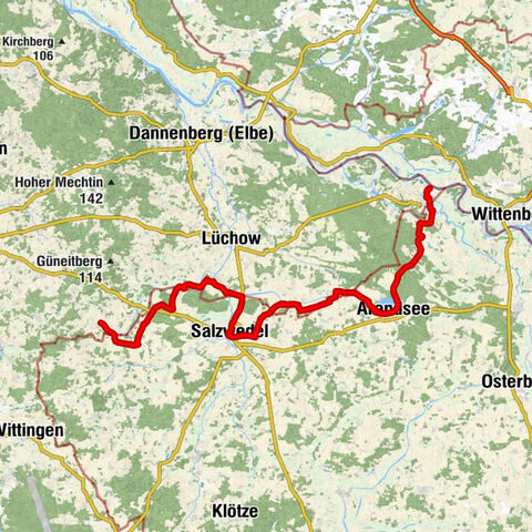 Vier-Länder-Grenzradweg im Abschnitt Sachsen-Anhalt