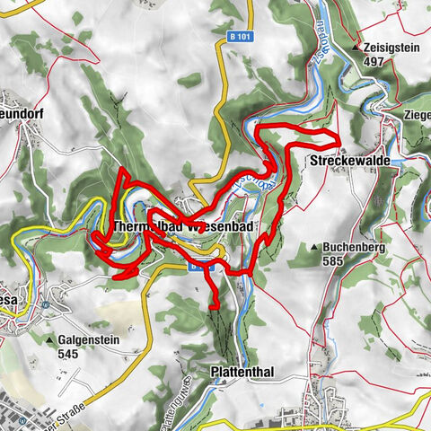 Rundwanderung in Thermalbad Wiesenbad