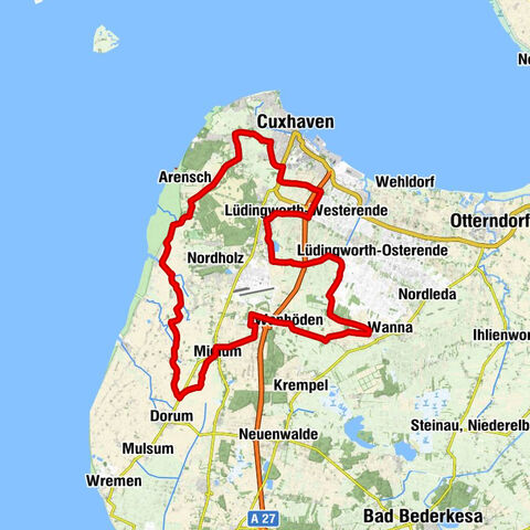 Rennradroute 2 - Nordseeküstentour
