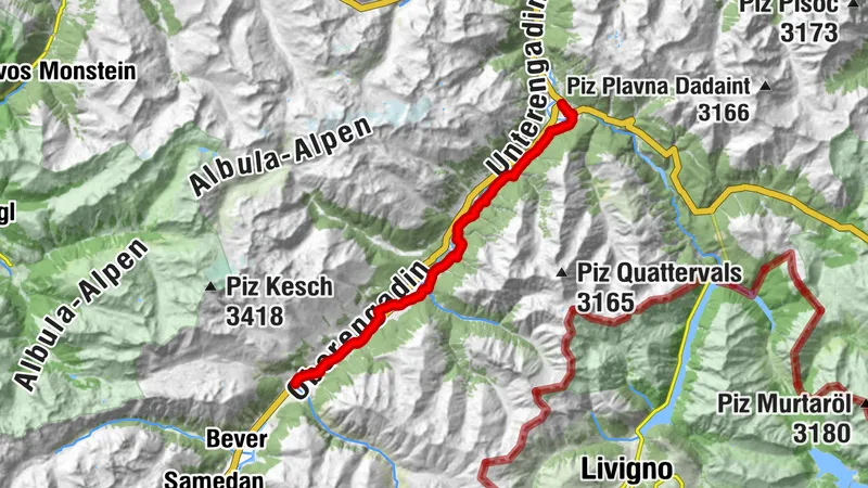 Inn-Radweg: Etappe 2 La Punt - Zernez