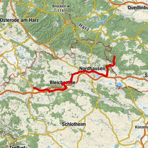 Deutsche Fachwerkstraße: Stolberg - Bleicherode - Worbis