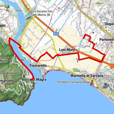 Strecke 00: Luni - Bocca di Magra