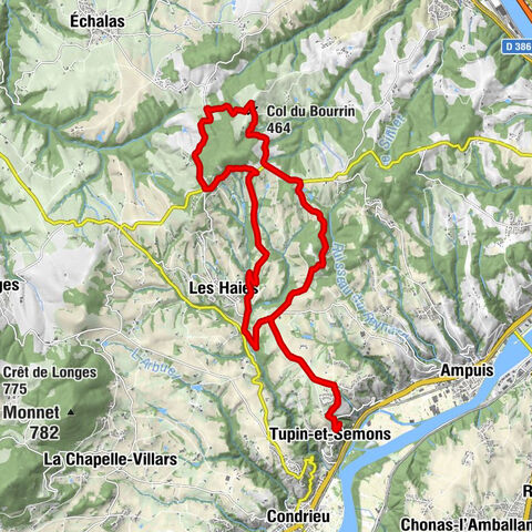 Le Pilat Rhodanien - La Route de la Rigotte - Schleife 1.3