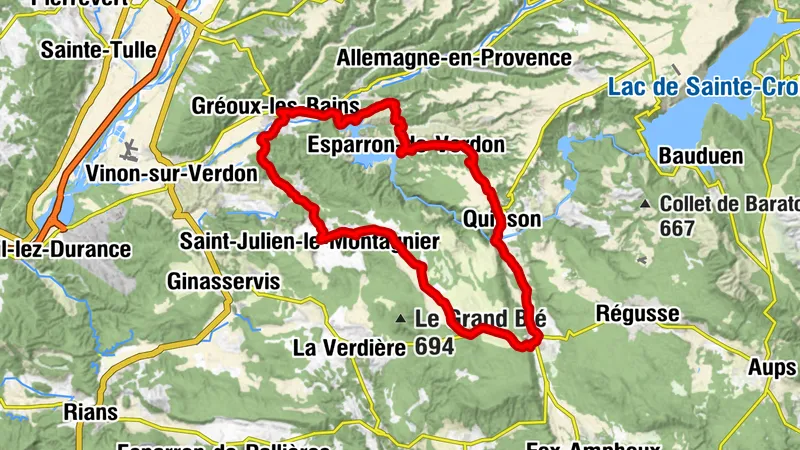 Die Rundfahrt um den Lac d'Esparron-de-Verdon