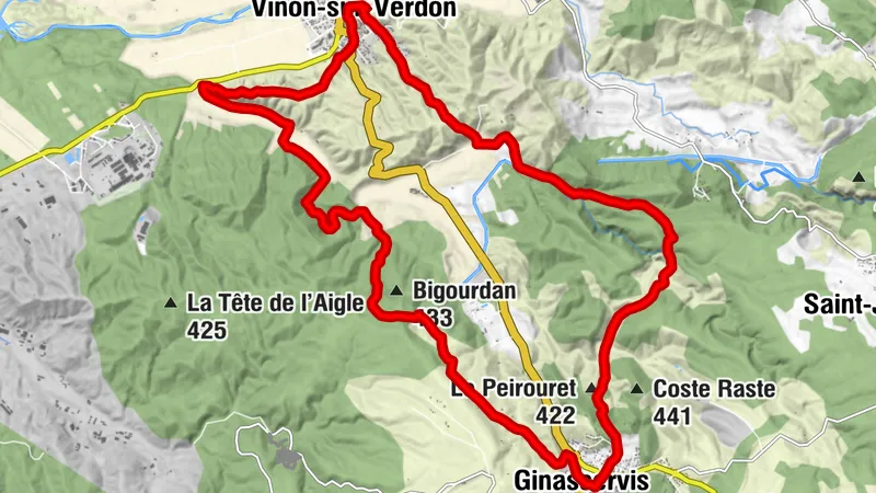 Site VTT FFC - Provence Verdon - Circuit 15 - Rouge