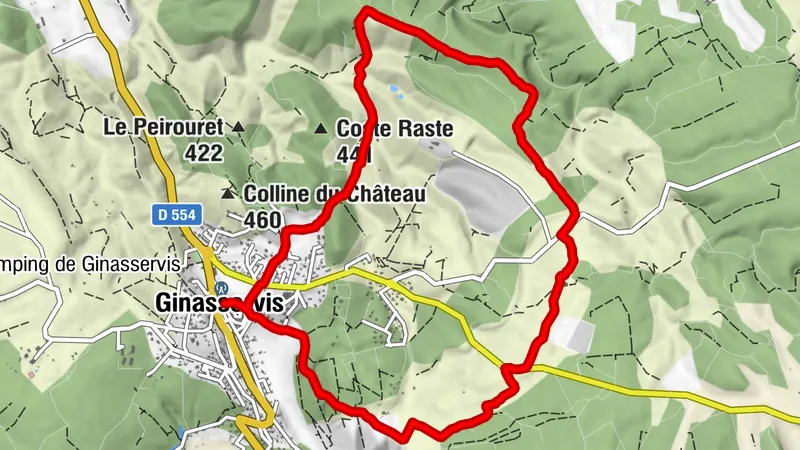 Mountainbike-Strecke FFC - Provence Verdon - Circuit 33 - Blau - Ginasservis