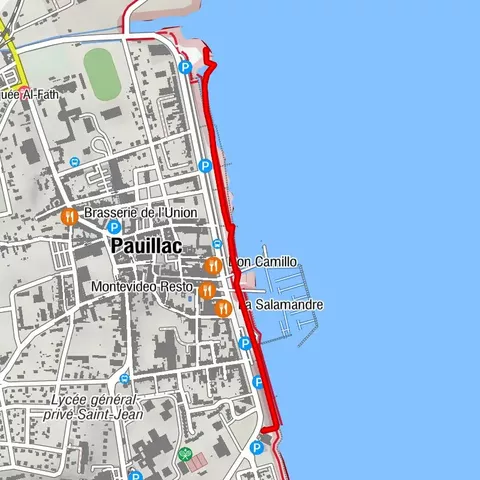 Balade à roulettes : Ville de Pauillac - Impraticable