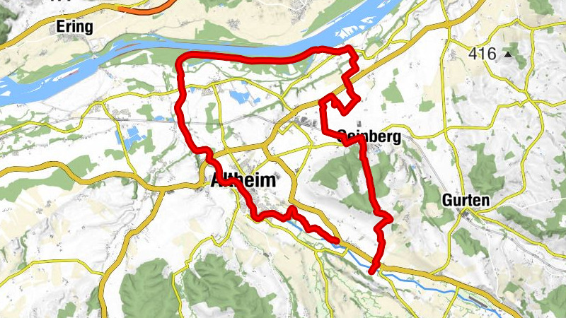 Polling - Mühlheim - Kirchdorf - Geinberg - Imolkam Oberösterreich