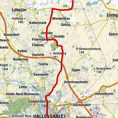 Halle - Petersberg - Fuhne