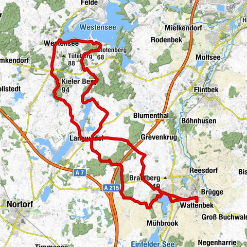 Über Brunsrade zum Westensee