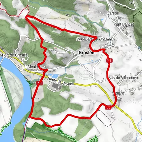 Circuit de randonnée pédestre : Le tour de Groslée