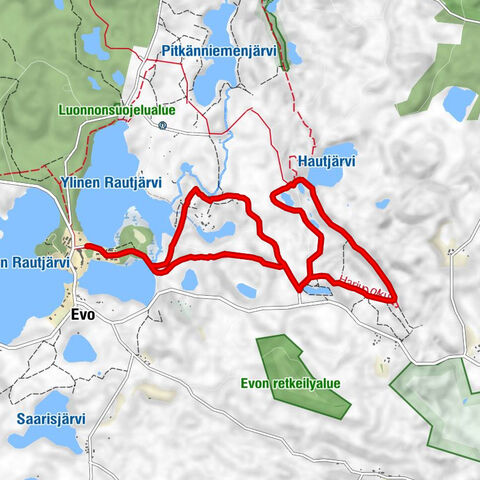 Hämeenlinna, Evon Wanderweg, mittelschwer