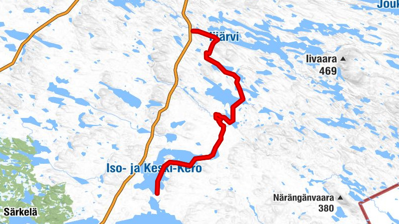 Paddeln im Iijärvi-Seensystem