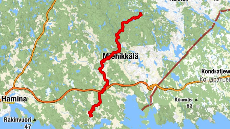 Salpapolku, Miehikkälä - Virolahti