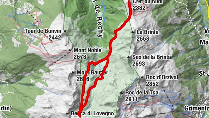 Tour du Val d'Anniviers: Vallon de Réchy - Bergsee Le Louché (Etappe 5)