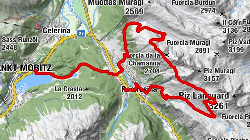 Via Grischuna Etappe 7: Pontresina - St. Moritz