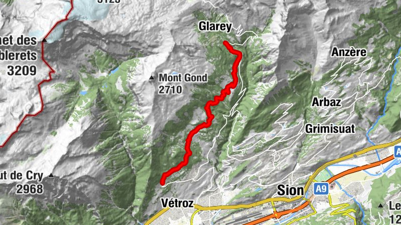 Petit Bisse und Bisse de la Tsandra in Conthey