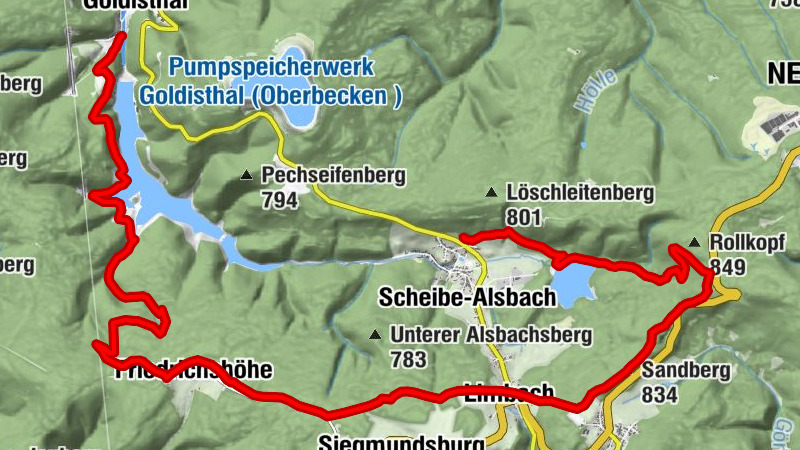 Panoramaweg Schwarzatal - 4. Etappe  Scheibe-Alsbach bis Goldisthal - Thüringer Wald