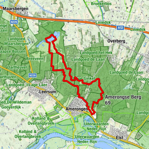 Amerongse Berg tot Leersumsche plassen retour