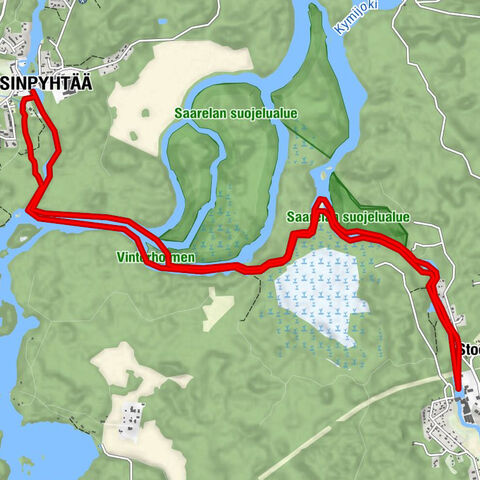 Kanufahrt auf dem Fluss Kymijoki durch historische Eisenwerke (Loviisa, Pyhtää)