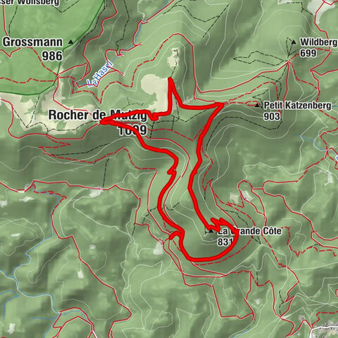 Wanderroute B02: Der Felsen von Mutzig und die Porte de Pierre