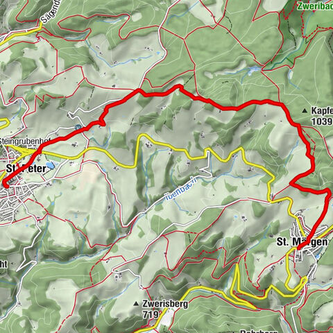 Panoramaweg von St. Märgen nach St. Peter - Unterwegs auf dem Jakobsweg