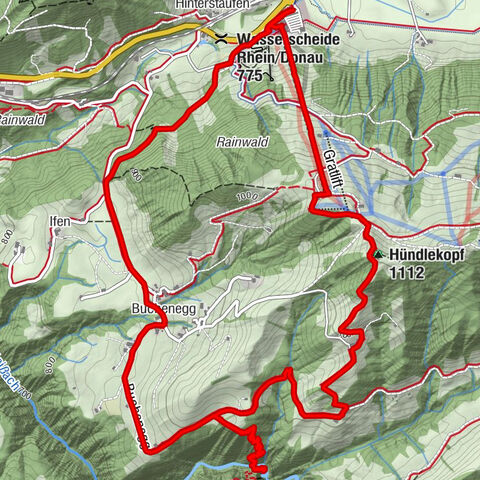 Buchenegger waterval rondje hundle
