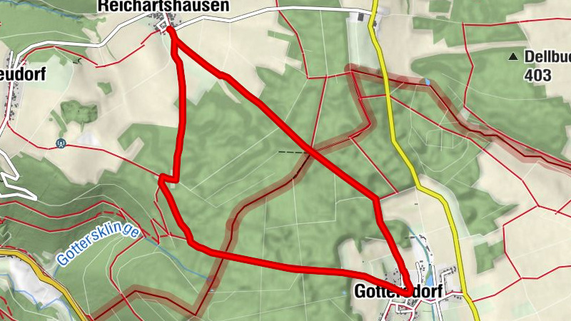 Rundwege im Ortsteil Reichartshausen - R 1