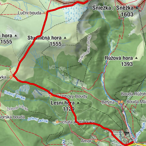 Abstieg Schneekoppe, Tschechien