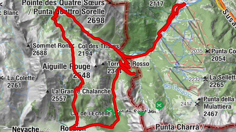 BARDONECCHIA Rundweg Guglia Rossa