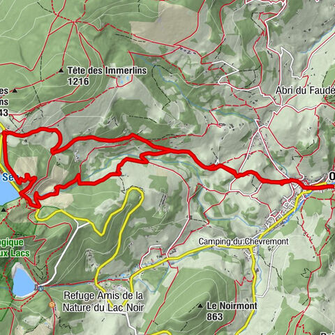 Wanderroute - Aufstieg zum Weißen See über eine Hof-Gaststätte