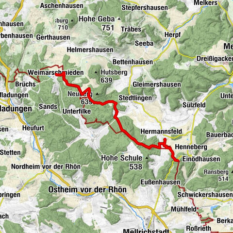 Wanderung -"Auf dem Friedensweg" - Henneberg-Weimarschmieden