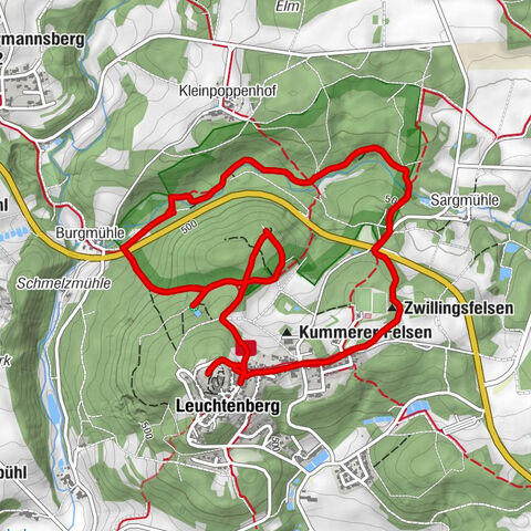 Gasthof Lindenhof - Zwillingsfelsen - Hoher Stein - Leuchtenberg