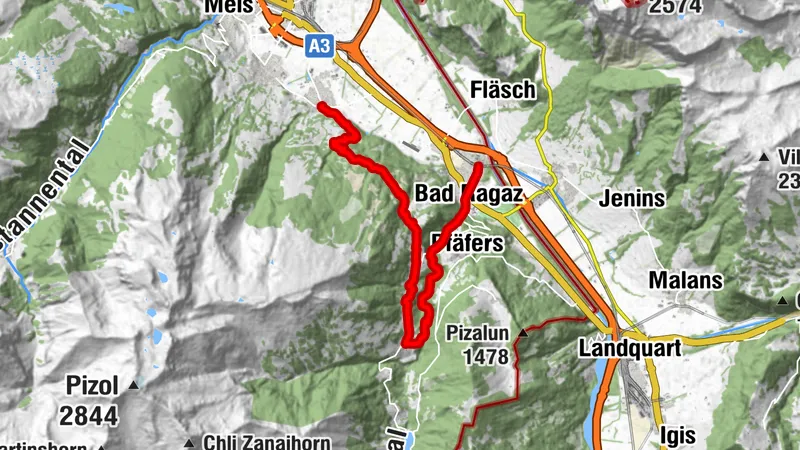 Vilters - Wildboden - Valens - Bad Ragaz