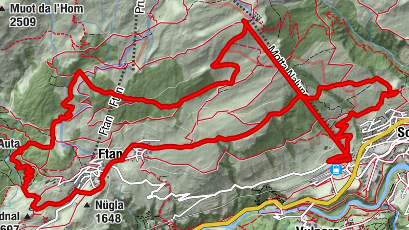 Natèas Bike: Motta Naluns – Natèas – Ftan – Scuol [SchweizMobil-Nr. 447]