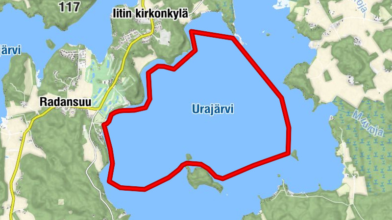Paddeln auf dem Urajärvi, Iitti