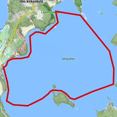 Paddeln auf dem Urajärvi, Iitti