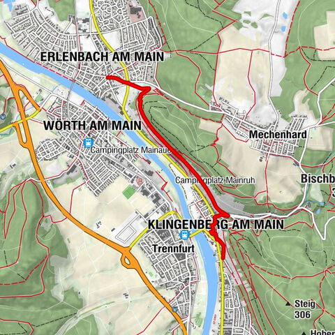 Fränkischer Rotwein Wanderweg - 4. Etappe von Erlenbach nach Klingenberg