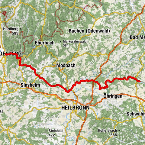 Von Künzelsau nach Heidelberg