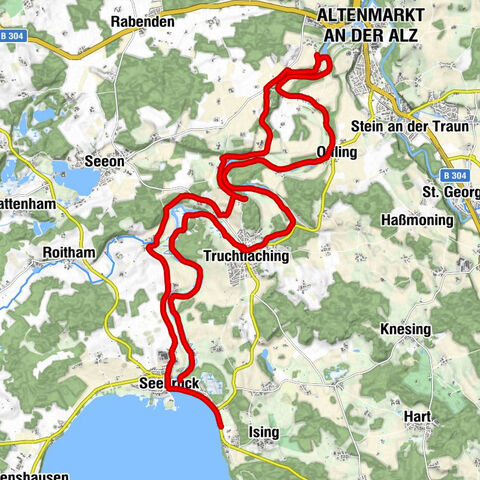 Boot und Radtour von Seebruck nach Altenmarkt und zurück