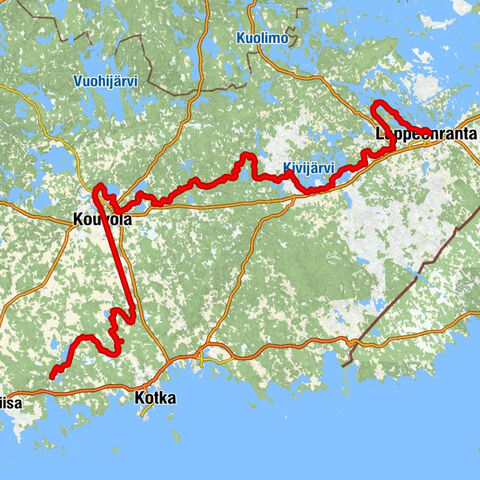 Kanutour im Südosten Finnlands: Wasserstraße „Väliväylä“ und Fluss Kymijoki