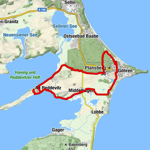 Rundwanderung: Göhren - Alt Reddevitz - Middelhagen - Göhren