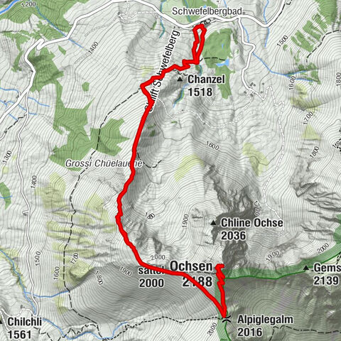 Gipfelwanderung Ochsen, 2188 m.ü.M